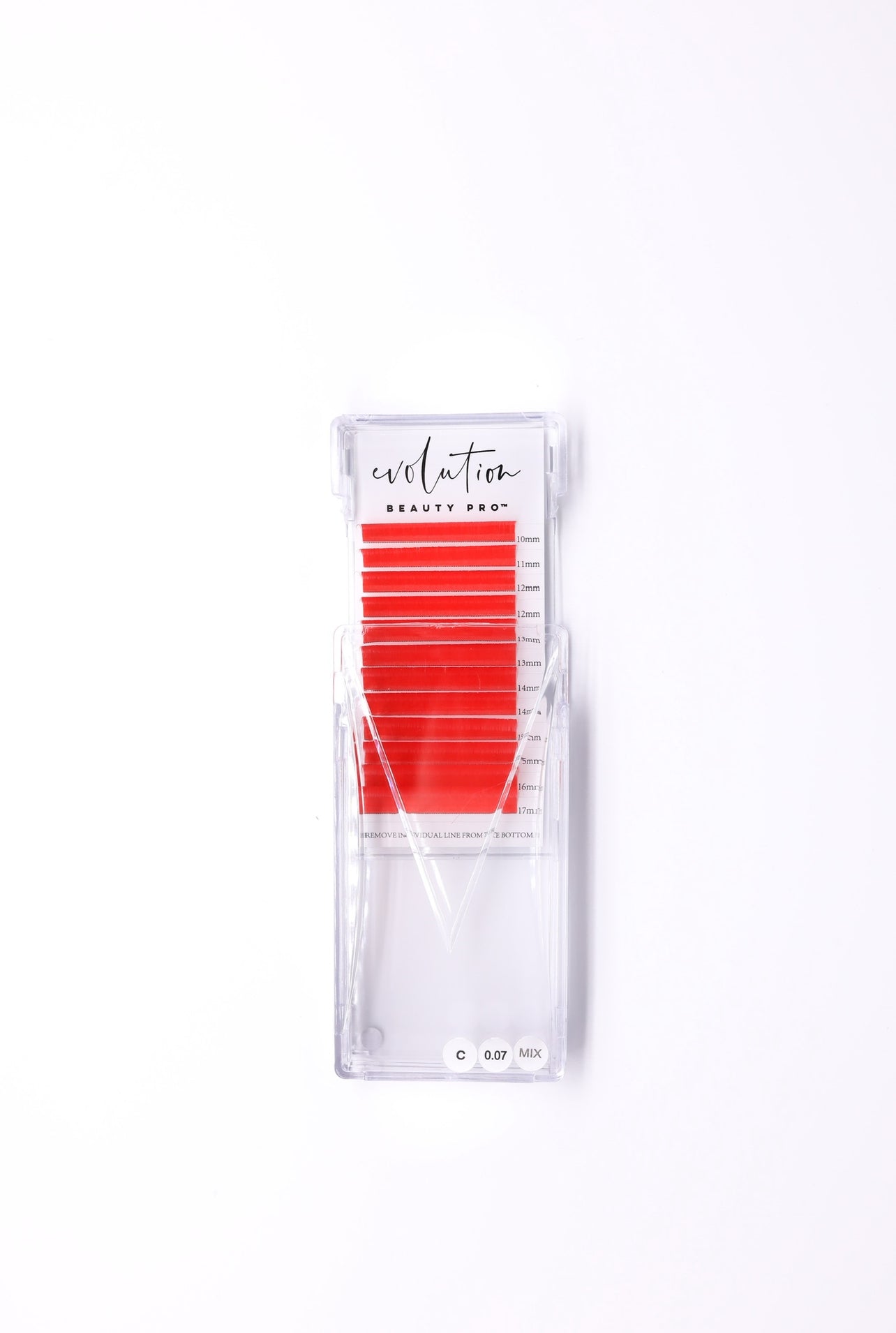 Red Colored Lash Extensions - Mixed Tray - Easy Fan 10-17mm