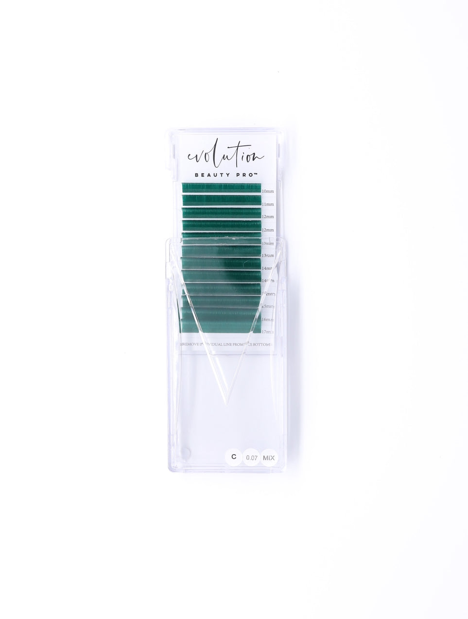 Emerald Green Colored Lash Extensions - Easy Fanning - Mixed Tray - 10-17mm