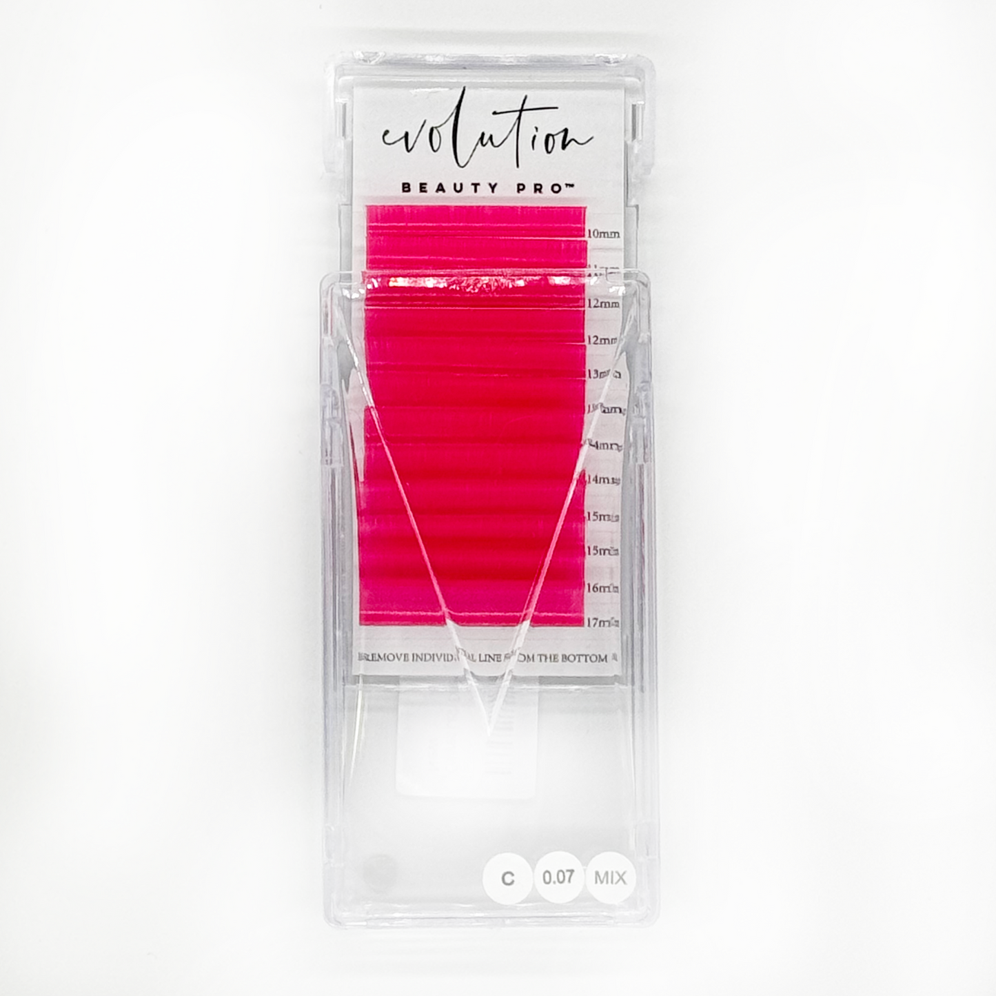 Hot Pink Colored Lash Extensions - Mixed Tray - Easy Fan 10-17mm