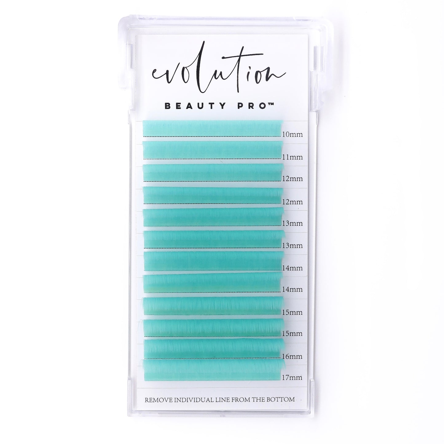 Aqua Colored Neon Lash Extensions - Easy Fanning - Mixed Tray - 10-17mm