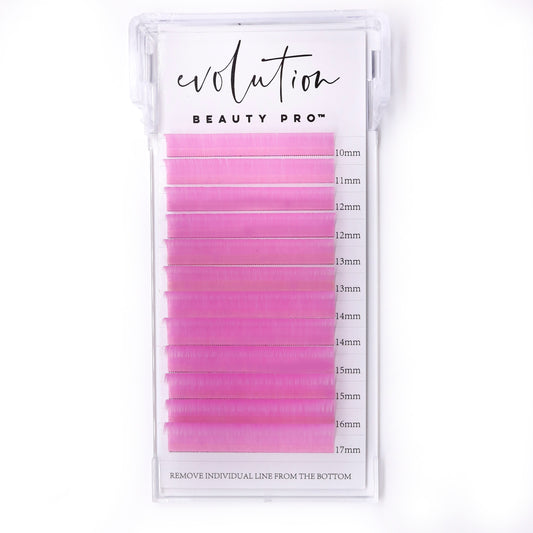 Lavender Colored Neon Lash Extensions - Mixed Tray - Easy Fan 10-17mm