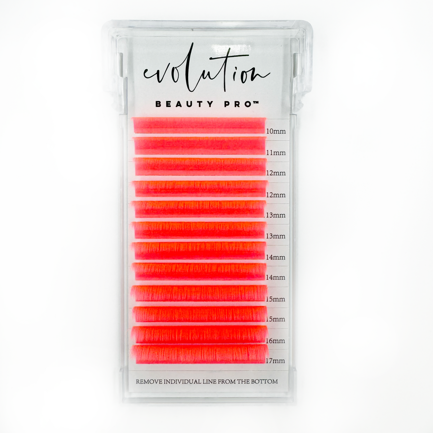 Neon Pink Colored Lash Extensions - Mixed Tray - Easy Fan 10-17mm