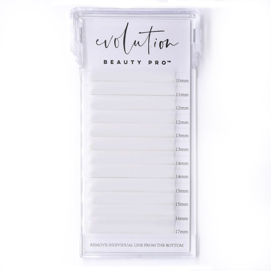 White Colored Lash Extensions - Mixed Tray - Easy Fan 10-17mm